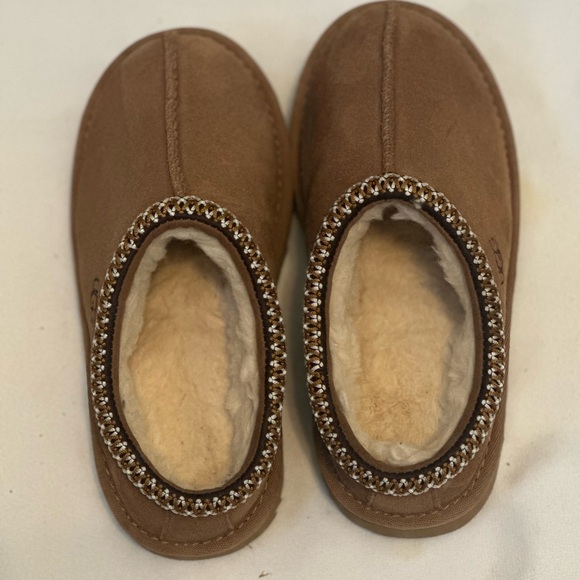 COPY - UGG Brown and Cream Moccasin Slippers - Picture 1 of 11